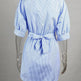 Summer Dress chic slant Shoulder stripe tie belt mini Dress - EX-STOCK CANADA
