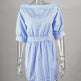 Summer Dress chic slant Shoulder stripe tie belt mini Dress - EX-STOCK CANADA