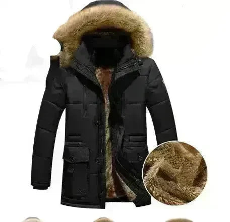 Thick Parka Men Winter Jacket Faux Fur Hoodie Collar - EX-STOCK CANADA
