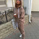 2pcs unisex Drawstring Hoodie Sport suit Athleisure wear - EX-STOCK CANADA