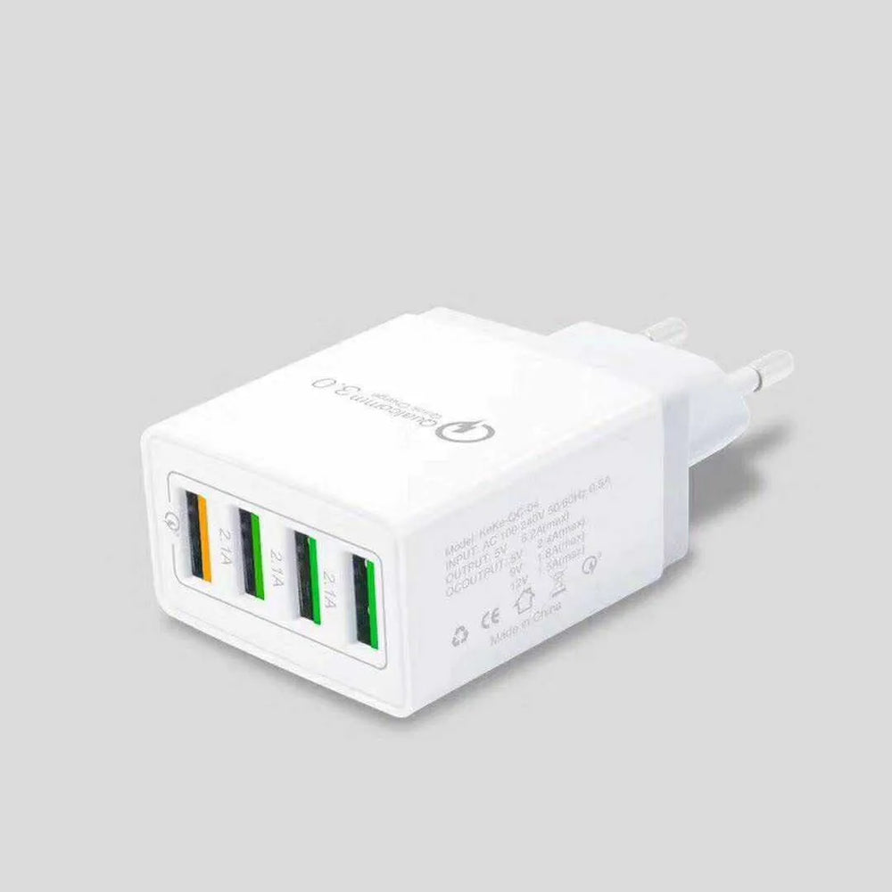 Smart 4 ports USB fast Charger US European British Standard - EX-STOCK CANADA