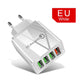 Smart 4 ports USB fast Charger US European British Standard - EX-STOCK CANADA