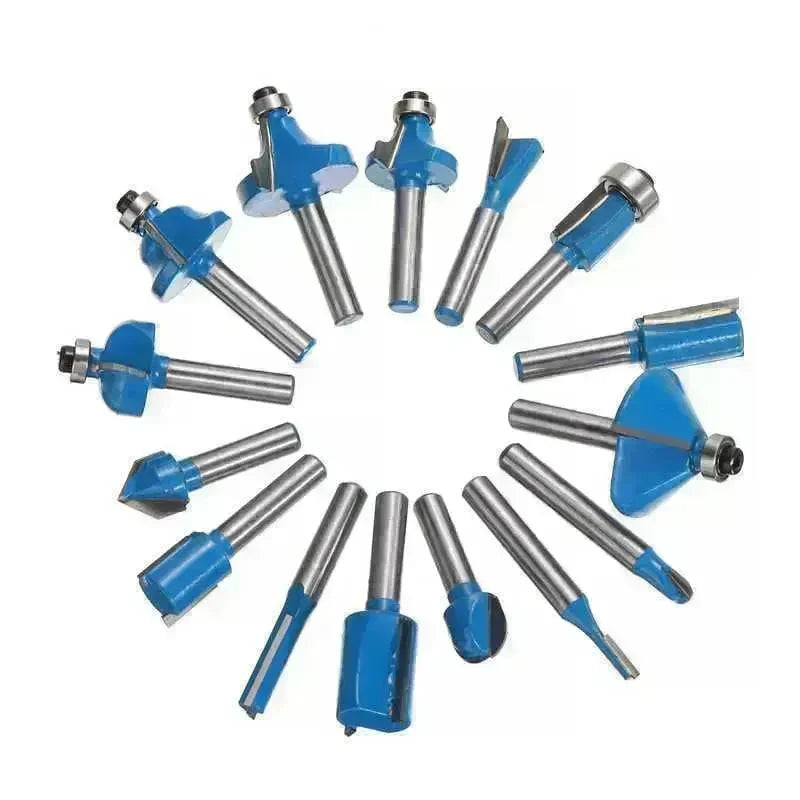 15 pcs Trimming Milling Cutter Set Woodworking Milling Router Bits - EX-STOCK CANADA