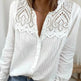 Women's Casual Summer Long sleeve Lace Stitching Shirt top Women - EX-STOCK CANADA