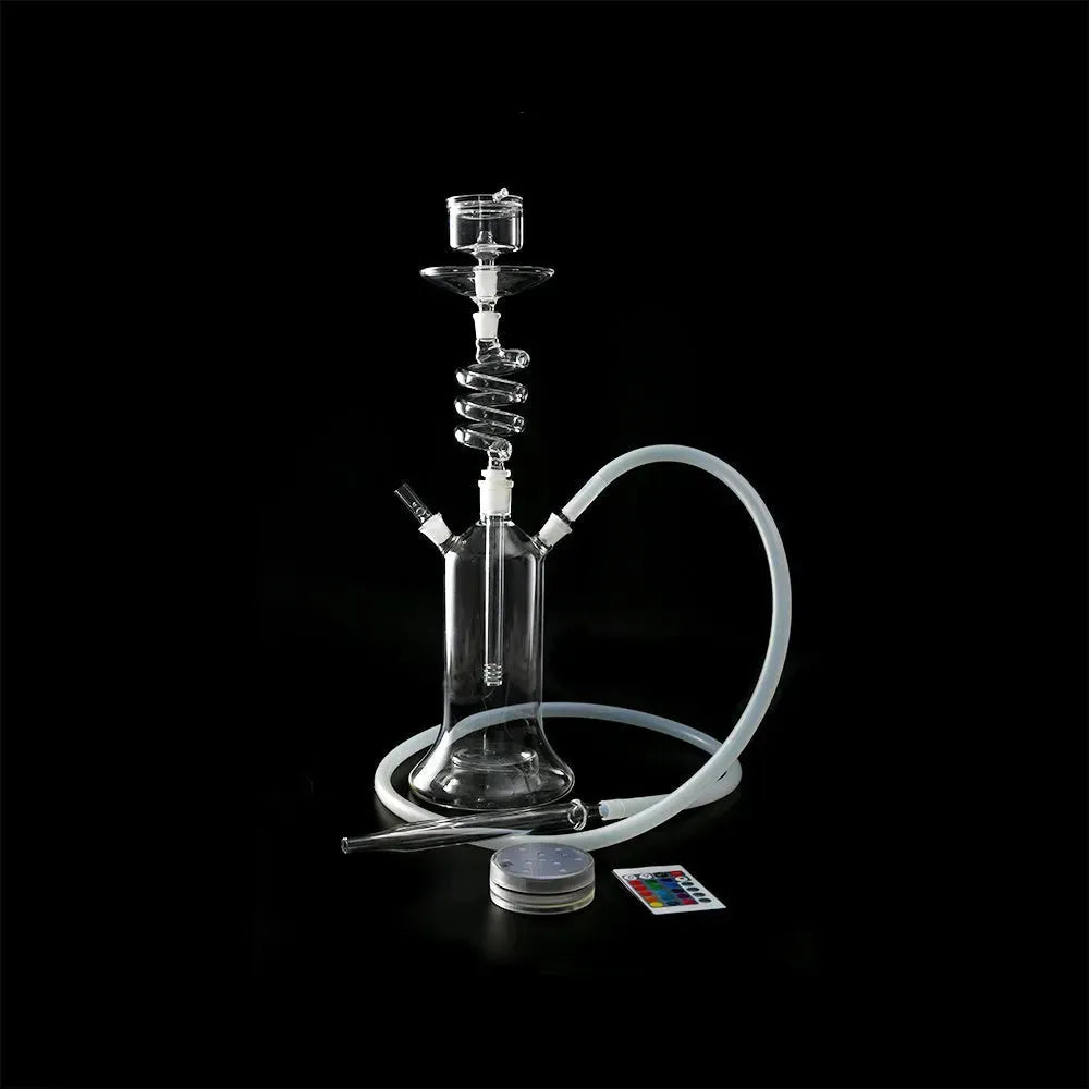 European and American LED Rotating Glass Hookah - EX-STOCK CANADA