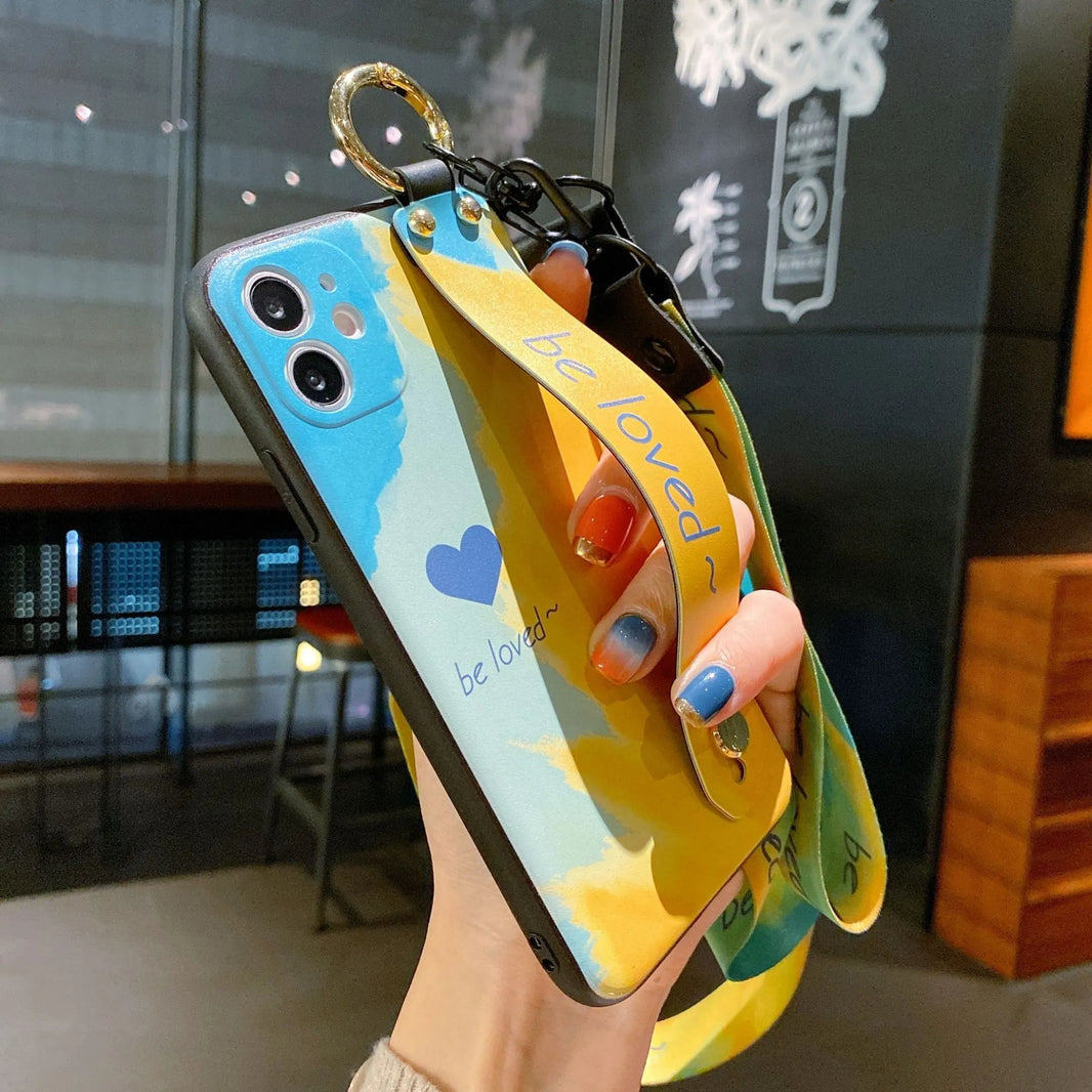 Women Watercolor Wristlet iphone case - EX-STOCK CANADA