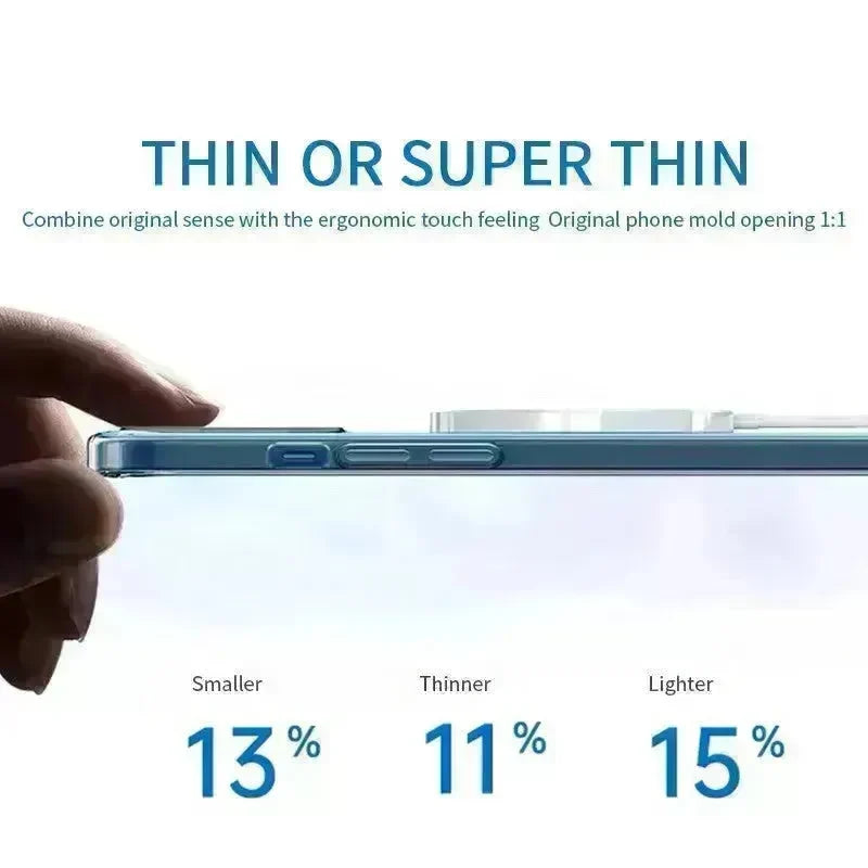 12 Magnetic Phone Case Anti-drop Transparent Protective Cover - EX-STOCK CANADA