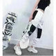 High Waist Letter Spliced Summer Street Cargo Pants Women - EX-STOCK CANADA