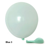Large light blue balloon with a smaller blue balloon at its base on a white background.