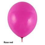 Rose red balloon on a white background
