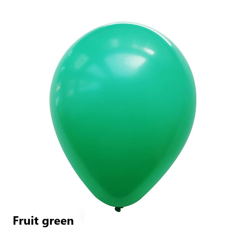 Green balloon labeled 'Fruit green' on a white background