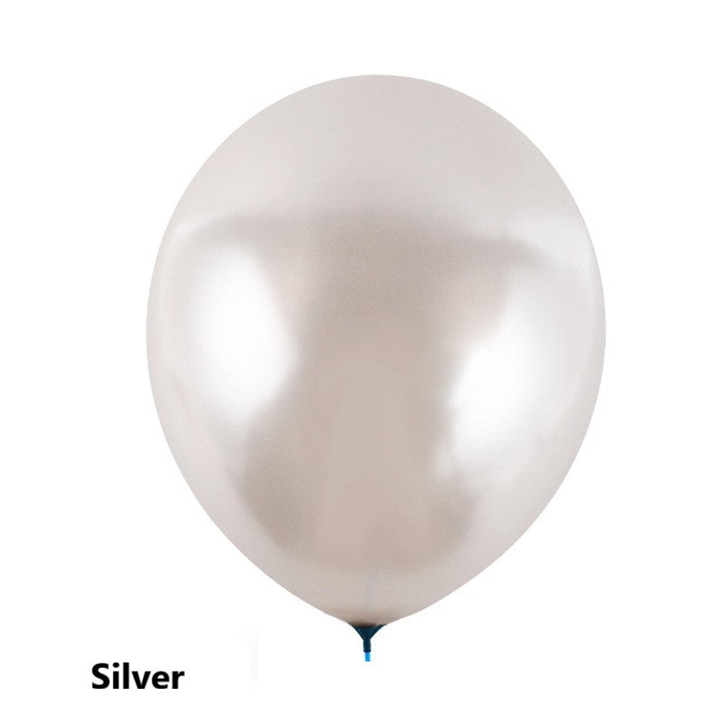 Silver balloon on a white background