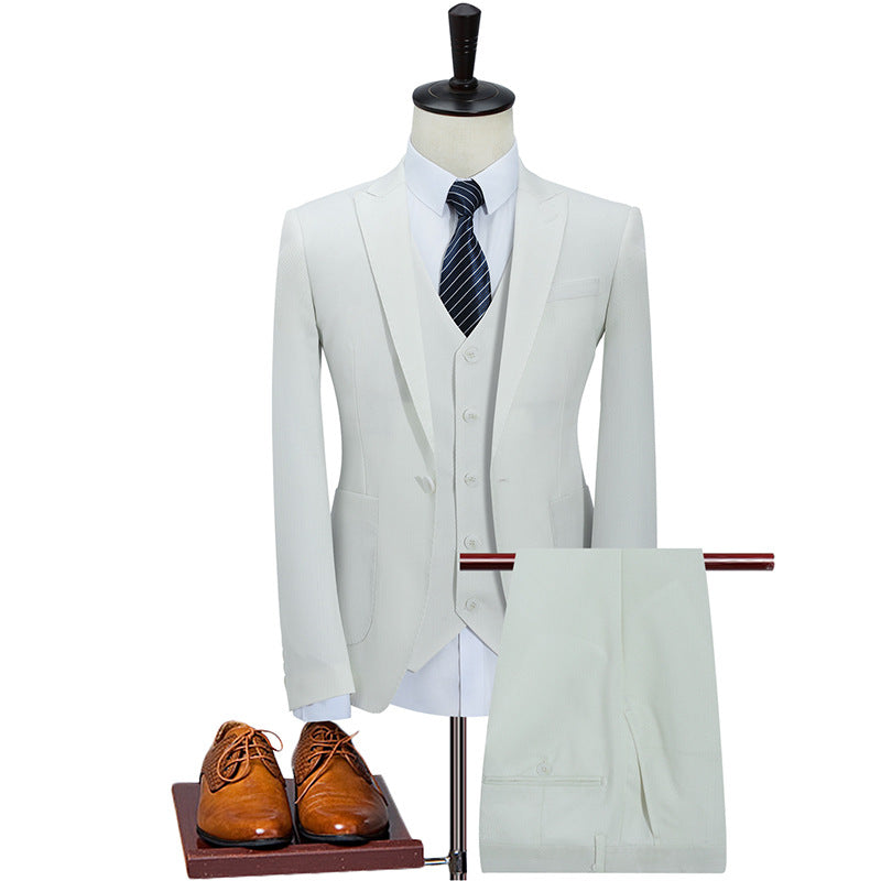 Men's Slim Fit Business Suit Jacket – Acetate Blend, 3 Colors, S–5XL