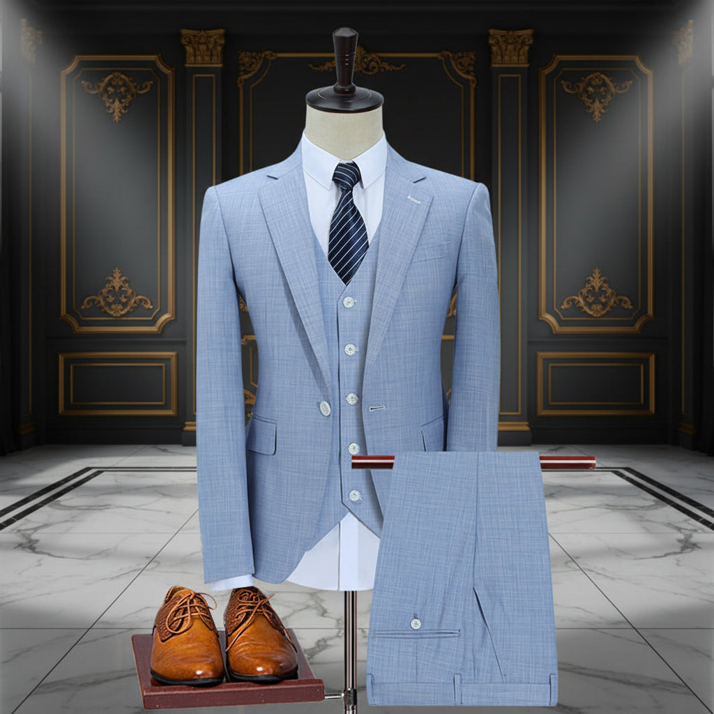 Men's Slim Fit Business Suit Jacket – Acetate Blend, 3 Colors, S–5XL