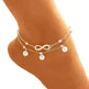 Women Gold and Silver Drop Chain Anklet - EX-STOCK CANADA