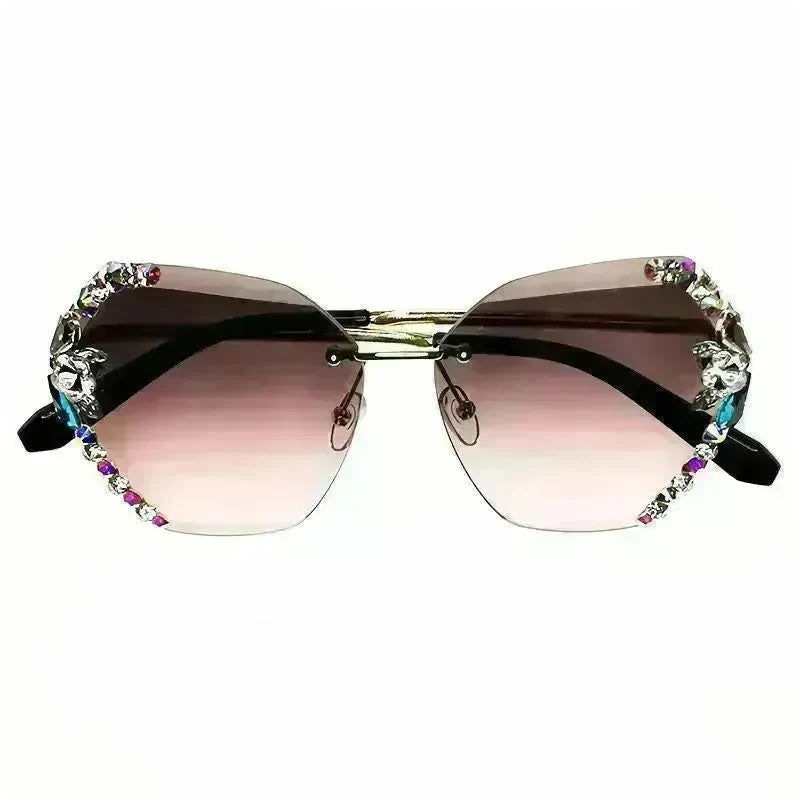 Luxury Rhinestone Square Sunglasses for Women Fashion Outdoor Shades - EX-STOCK CANADA