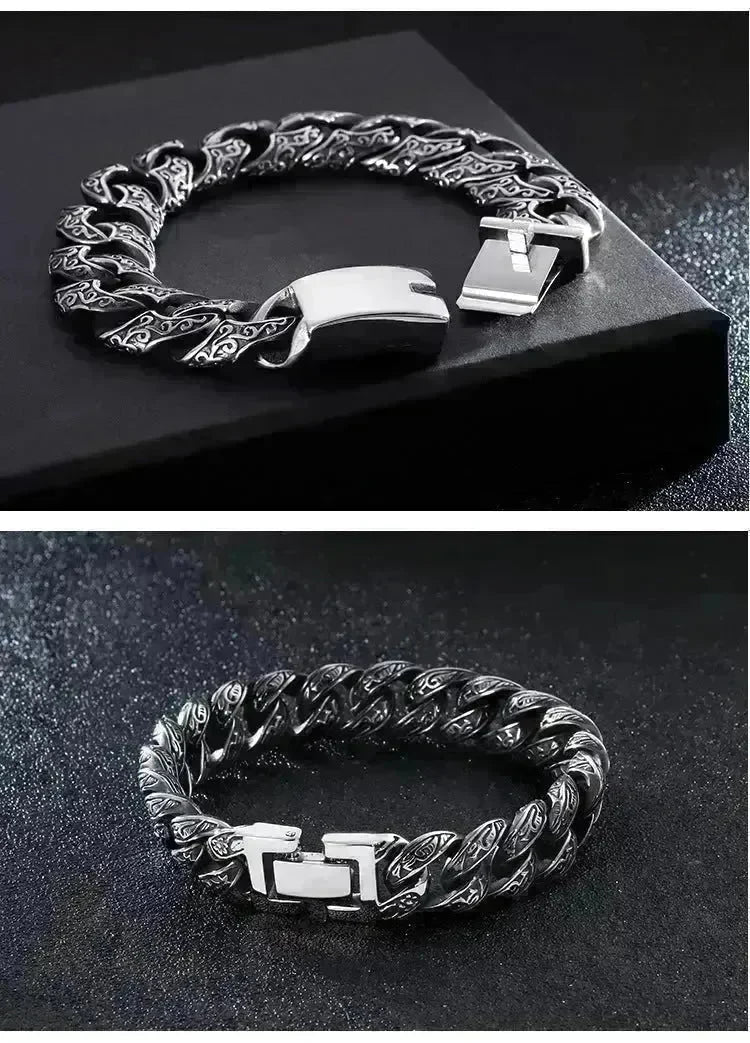 Link Chain Bracelet Punk Stainless Steel - EX-STOCK CANADA