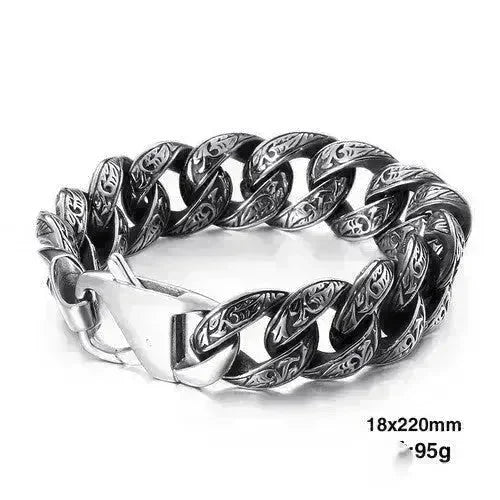 Link Chain Bracelet Punk Stainless Steel - EX-STOCK CANADA