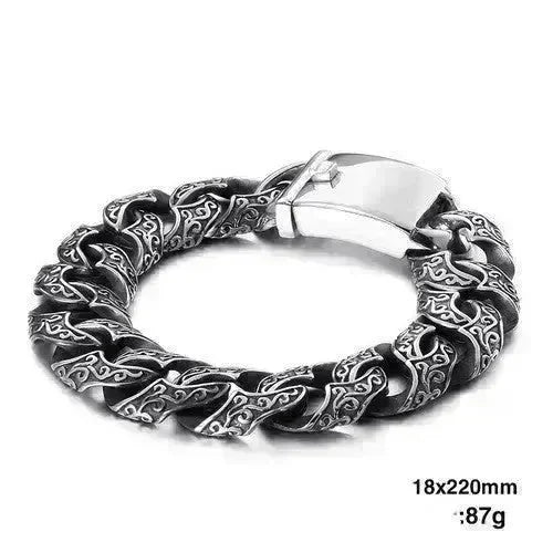 Link Chain Bracelet Punk Stainless Steel - EX-STOCK CANADA