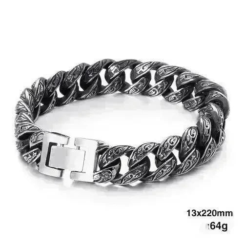 Link Chain Bracelet Punk Stainless Steel - EX-STOCK CANADA