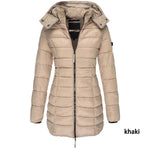 Mid-length Winter Slim-fit Cotton Padded Quilted Puffer Jacket for women - EX-STOCK Canada