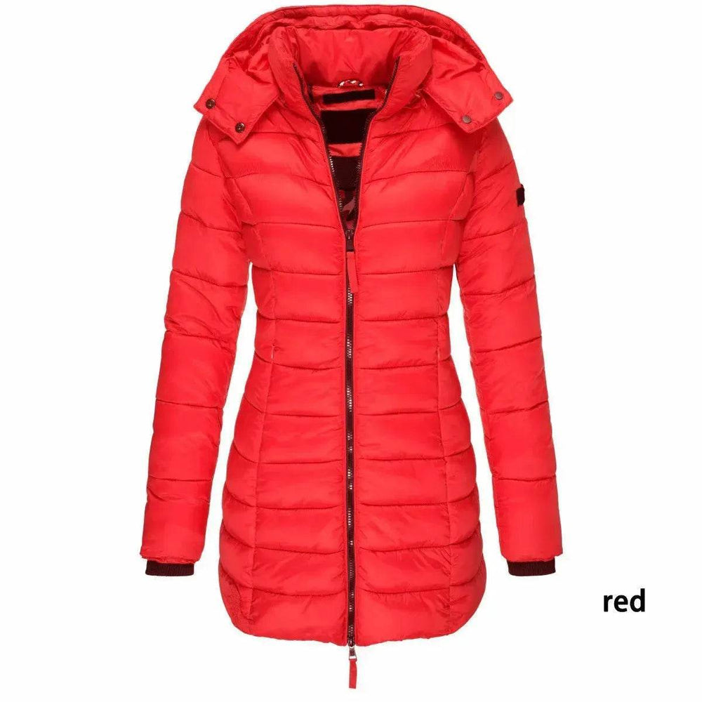 Mid-length Winter Slim-fit Cotton Padded Quilted Puffer Jacket for women - EX-STOCK Canada