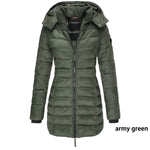 Mid-length Winter Slim-fit Cotton Padded Quilted Puffer Jacket for women - EX-STOCK Canada