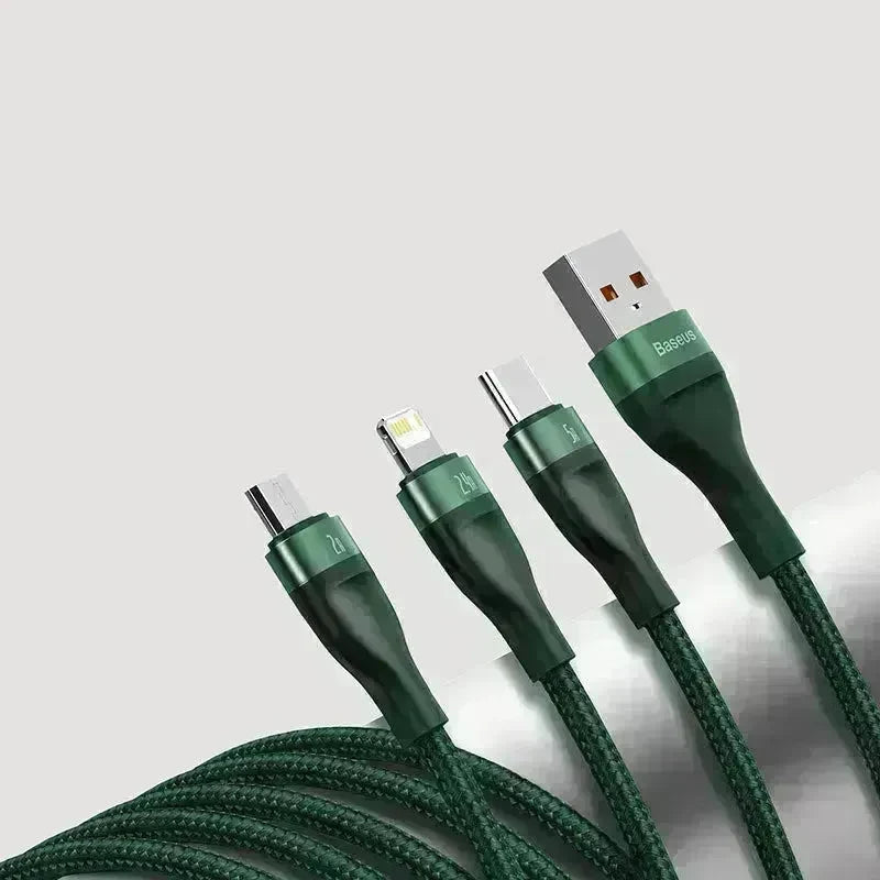Fast Charging Data Cable USB Three-port Mobile Phone Charging Cable - EX-STOCK CANADA