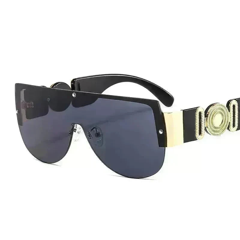 Personalized Semicircle One Piece Metal Half Frame Sunglasses Futuristic Outdoor Sunglasses For Men And Women - EX-STOCK CANADA