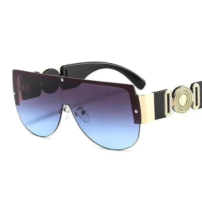 Personalized Semicircle One Piece Metal Half Frame Sunglasses Futuristic Outdoor Sunglasses For Men And Women - EX-STOCK Canada