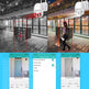 Collage of security camera monitoring a restaurant exterior with smartphone app interface.
