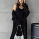 Women 2pcs Winter outfit set Long dress Cashmere Long Cardigan Jacket - EX-STOCK Canada