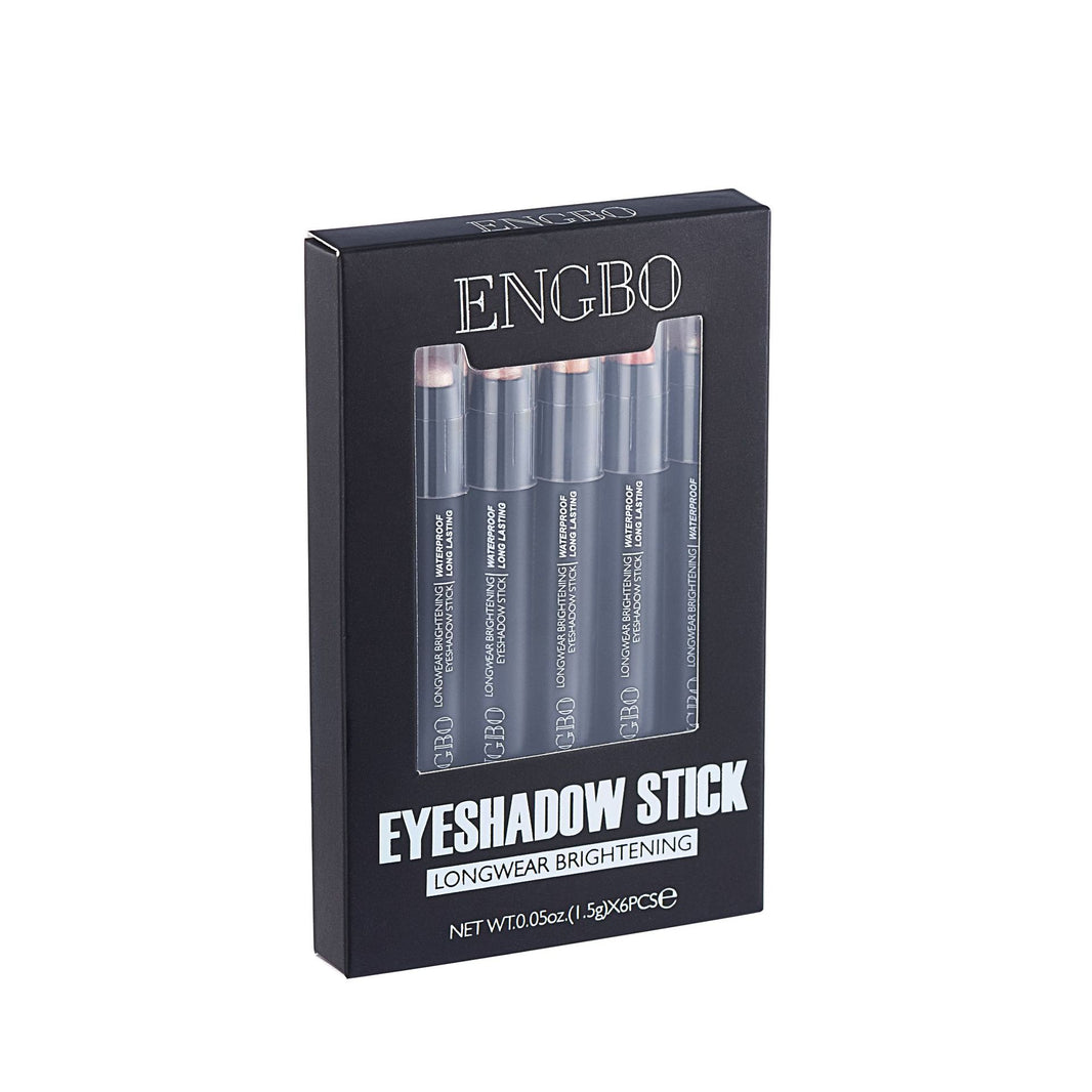 Packaging of ENGBO eyeshadow sticks on a white background