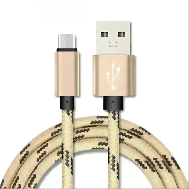 Nylon Braided Lattice Resistant Mobile Phone Data Cable Charging Cable - EX-STOCK CANADA