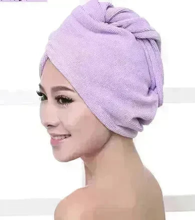 Women's Microfiber Hair Dryer Cap Absorbent Hair Towel. - EX-STOCK CANADA