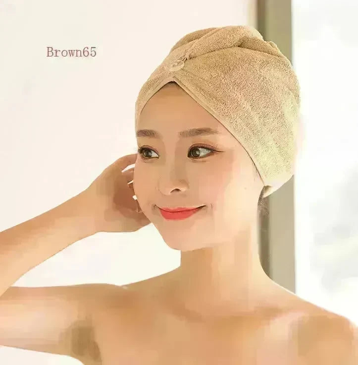 Women's Microfiber Hair Dryer Cap Absorbent Hair Towel. - EX-STOCK CANADA
