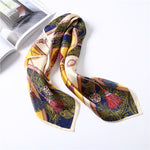 Colorful patterned scarf on a white background