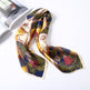 Colorful patterned scarf on a white background