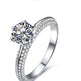 Six-claw paved with diamond luxury ring EX-STOCK Canada 