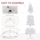 7ft Tall Pencil Artificial Christmas Tree With 687 Branch Tips With Steel Base, White EX-STOCK Canada 