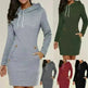 Women New hooded zipper pullover mid-length sweater - EX-STOCK CANADA