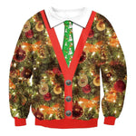 Autumn Winter Fashion Ugly Christmas Sweater Santa Elf Funny Pullover Womens Mens Print Sweaters Tops Clothing - EX-STOCK Canada