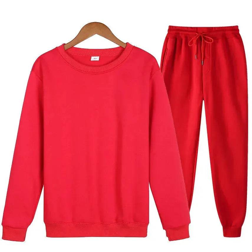 Autumn Winter street fashion Plain Crew neck Sweatsuit for men - EX-STOCK Canada