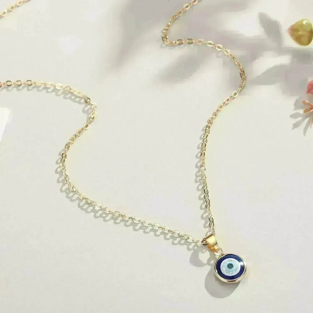 Blue eye pendant Alloy necklace chain Fashion Accessories - EX-STOCK CANADA