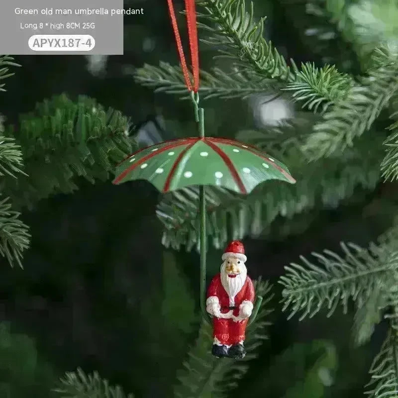 Nordic Iron Christmas Hot Air Balloon Parachute Pendant Creative Decorations Tree Charms Hangings - EX-STOCK CANADA