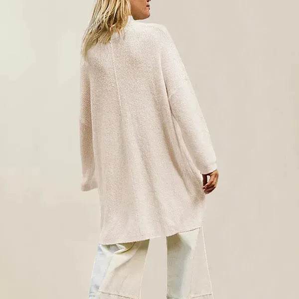 Stylish Cashmere Pullover Front Split Winter Tunic tops for Women - EX-STOCK Canada