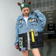 Personality Stitching Graffiti Patch Denim Loose Jacket Women EX-STOCK Canada 