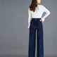 Gold Silk Striped Velvet Wide Leg trouser Pants Women - EX-STOCK Canada