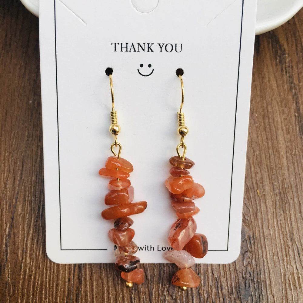 Handmade DIY Natural Crystal Stone Beaded Earrings - EX-STOCK Canada