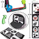 Foldable Cognitive Wall Chart Visual Training Toy for Toddler Children - EX-STOCK CANADA